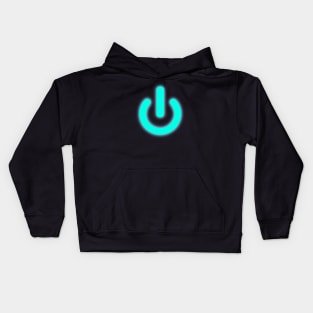 On Symbol Are You Turned on in turquoise For Your IT Specialist or Gamer in your life? Kids Hoodie